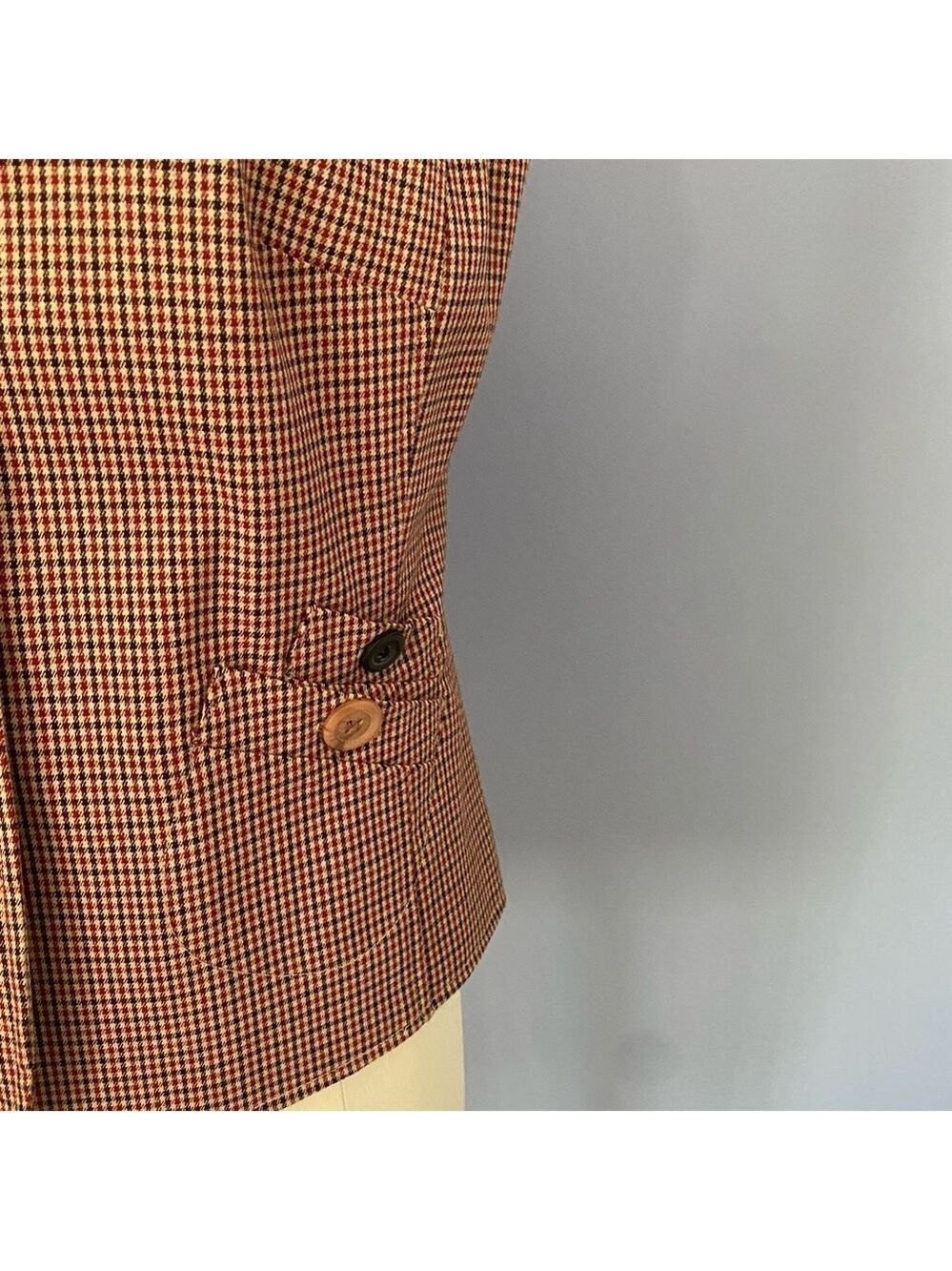 Relativity Brown Houndstooth Women’s Vest Sz M - Picture 4 of 10